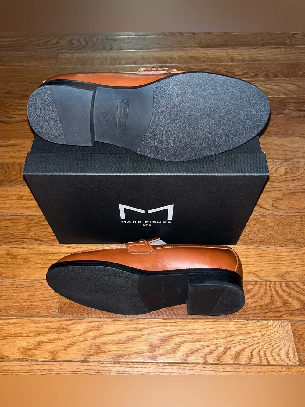 Marc Fisher LTD Palista Loafers Medium Brown 210 Leather Women’s Size 8